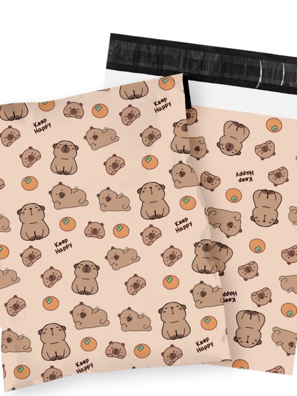 20ct Medium 10 x 13 Capybara Keep Happy Poly Mailers - Picture 2 of 2